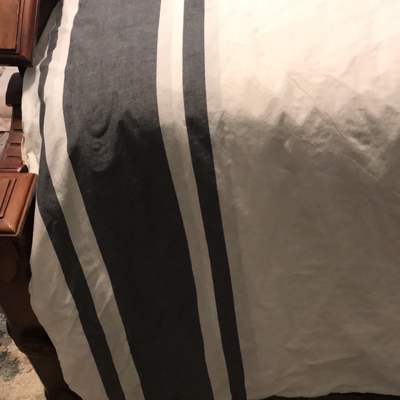 Duvet Cover & Sham Gray Off White - Picture 2 of 4